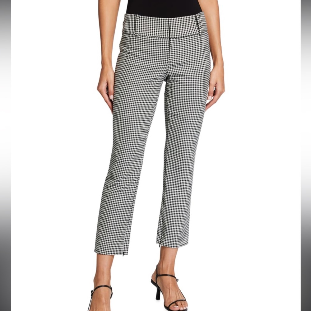 Alice + Olivia Stacey Slim Pants Houndstooth